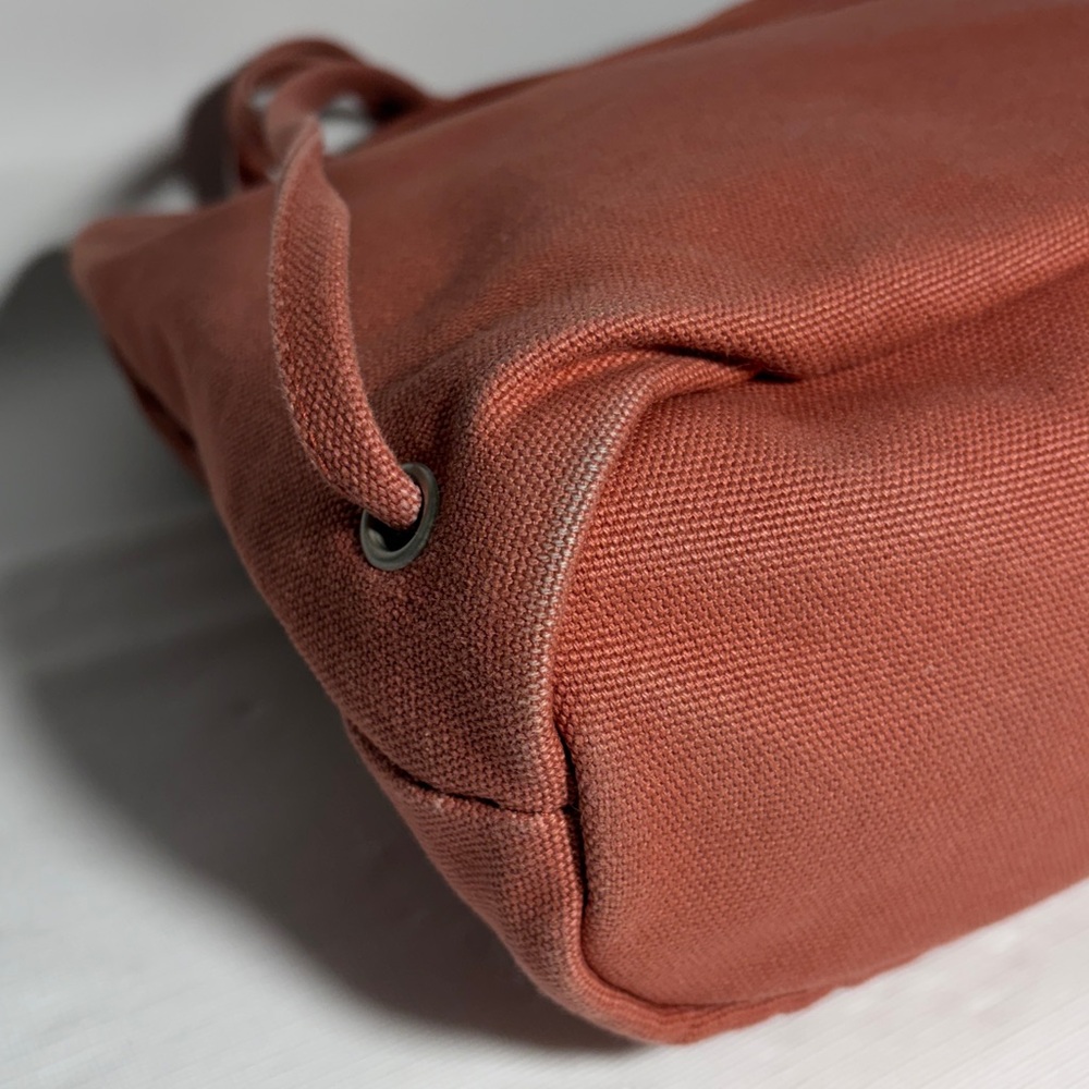 Baggu Mini Drawstring Canvas Backpack Terracotta … - image 5